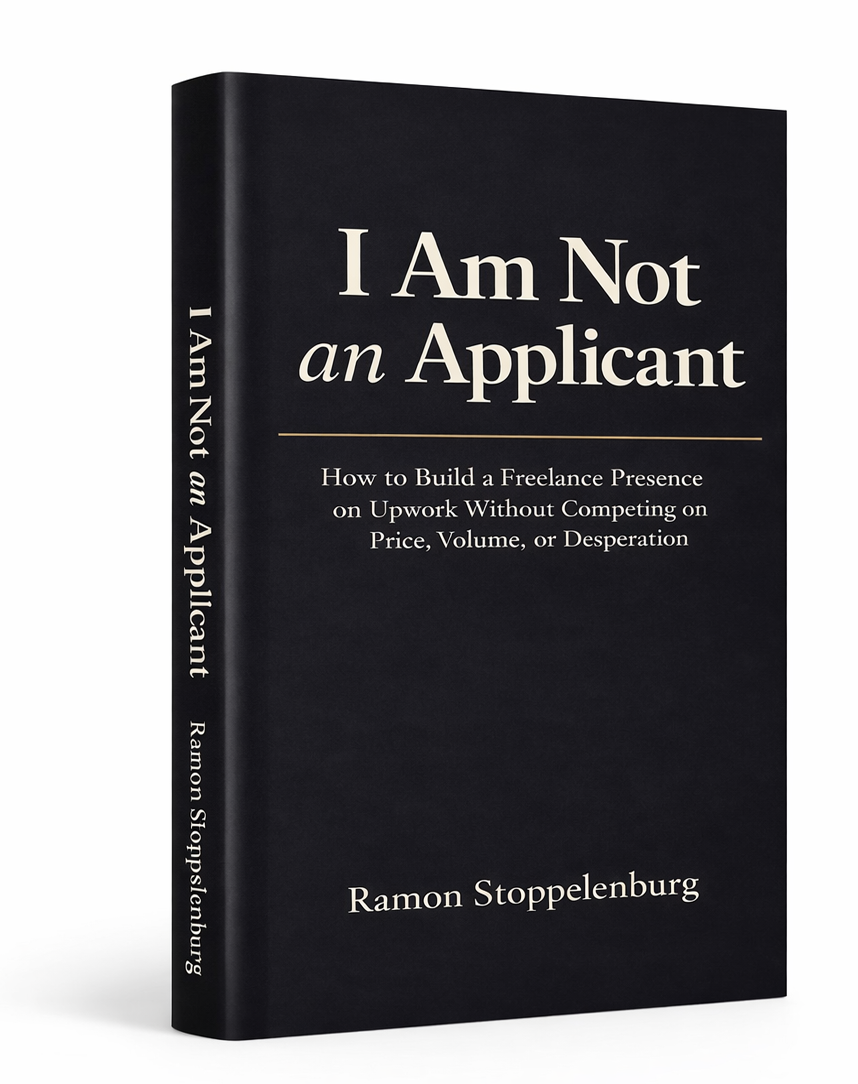 I Am Not an Applicant — book cover by Ramon Stoppelenburg